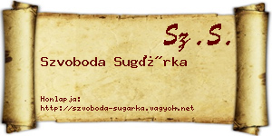 Szvoboda Sugárka névjegykártya